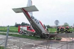 Wypadek samolotu na bielskim lotnisku