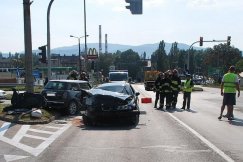 Wypadek na czerwonym świetle