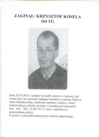 Szukamy Krzyśka