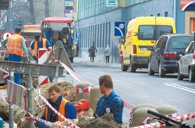 Niewielki remont i gigantyczne korki