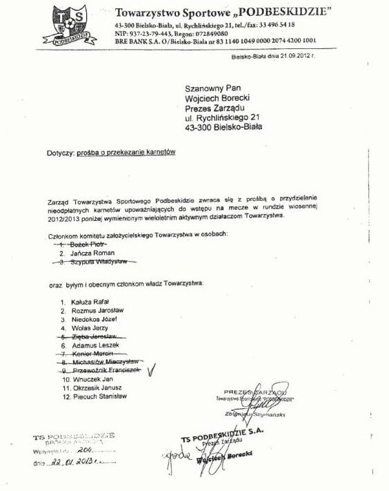 To była osobista decyzja prezesa