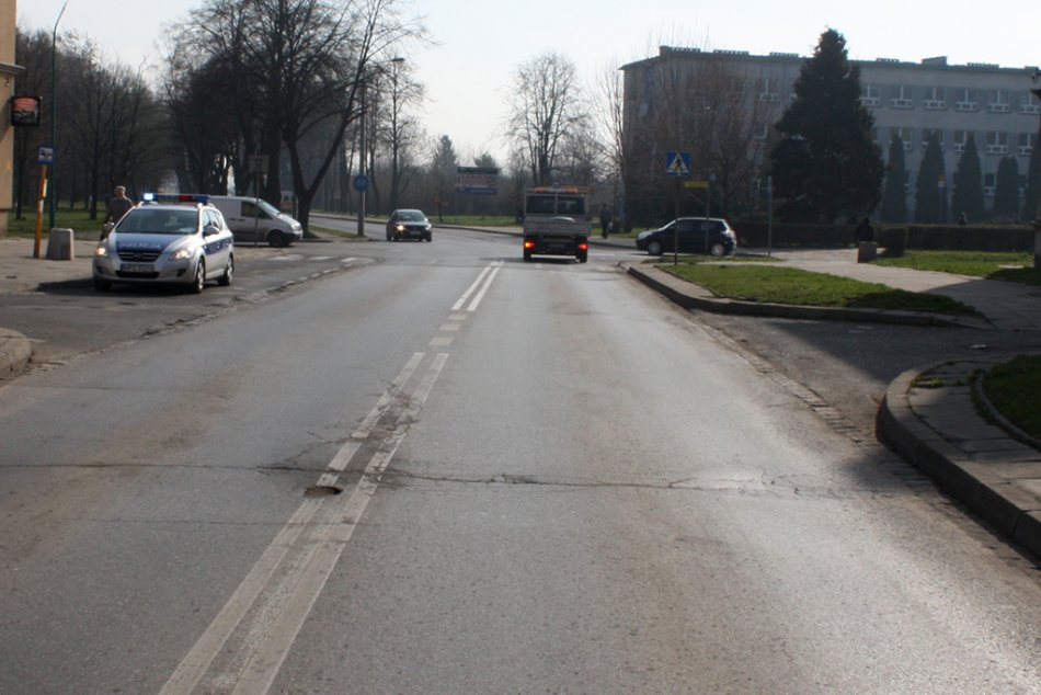Zderzenie pieszej z rowerzystą