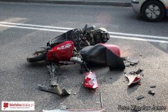 Wypadek pijanego motorowerzysty - foto