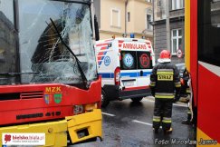Zderzenie autobusów MZK - foto
