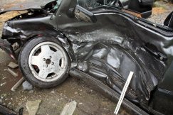 Wypadek drogowy w Brzezince - foto
