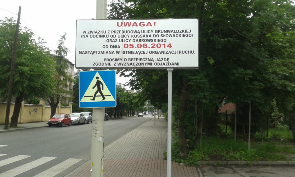 Remont Grunwaldzkiej: zmiany od jutra