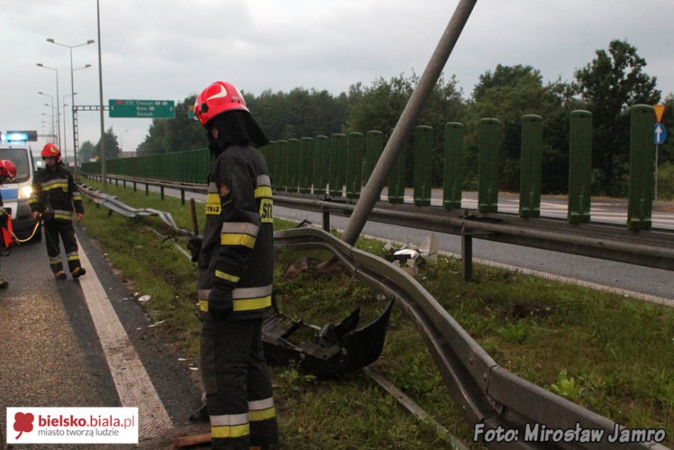 Skosiła latarnię na S69 - foto