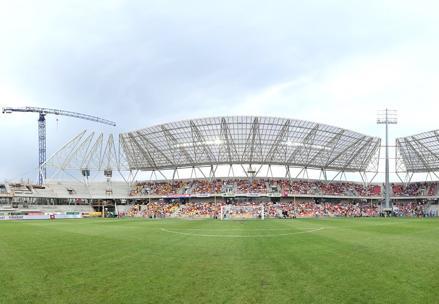 Niezwykła panorama bielskiego stadionu