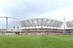 Niezwykła panorama bielskiego stadionu