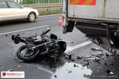 S1: Śmiertelny wypadek motocyklisty - foto