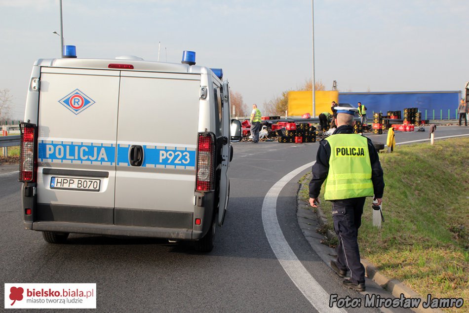 Zgubił część szklanego ładunku - foto