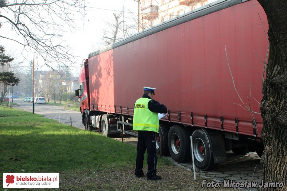 Kierowca tira zignorował stop - foto