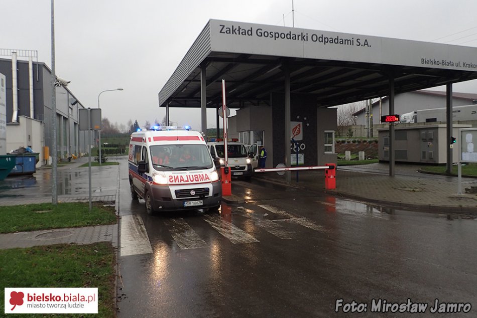 Wypadek na wysypisku miejskim - foto