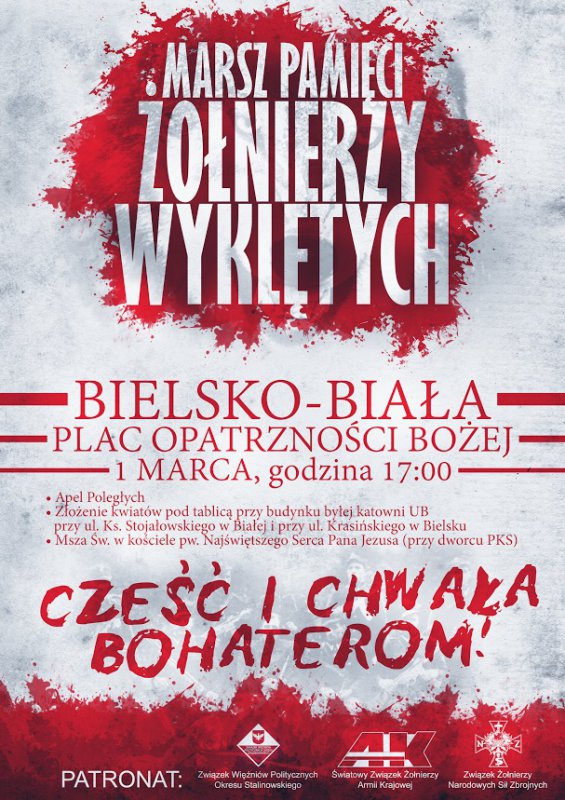 Marsz patriotów, z kibicami