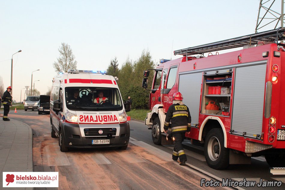 Wypadek drogowy na Łagodnej - foto