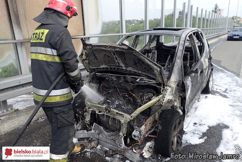 S69: duży słup dymu - foto