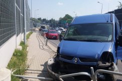 Koniec jazdy na barierze - foto