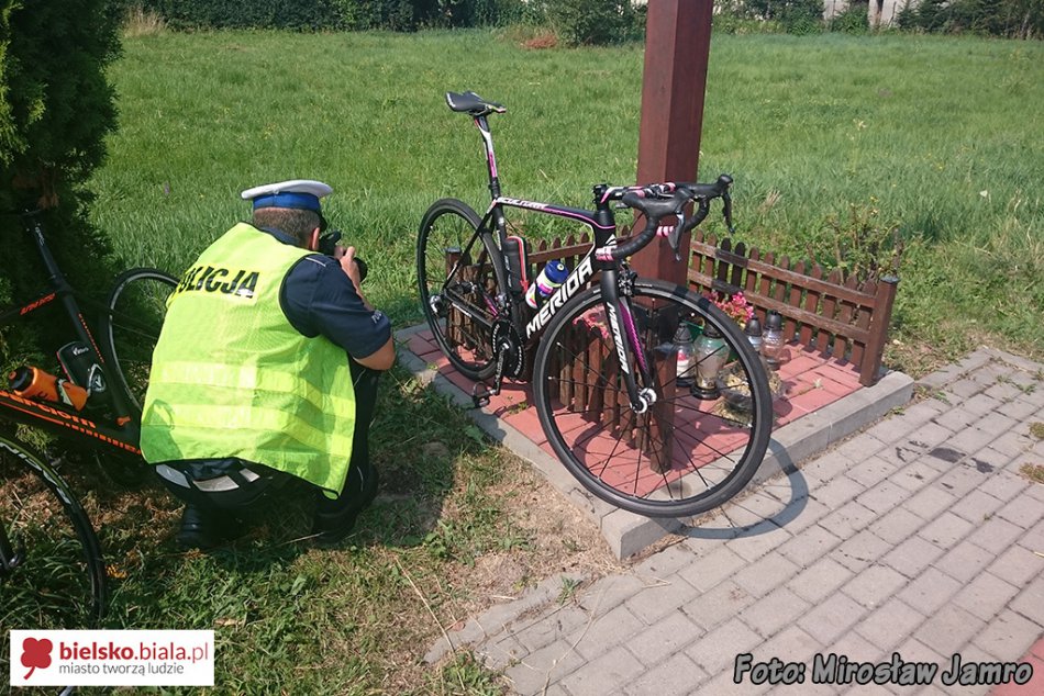 Poszkodowany czołowy polski kolarz - foto
