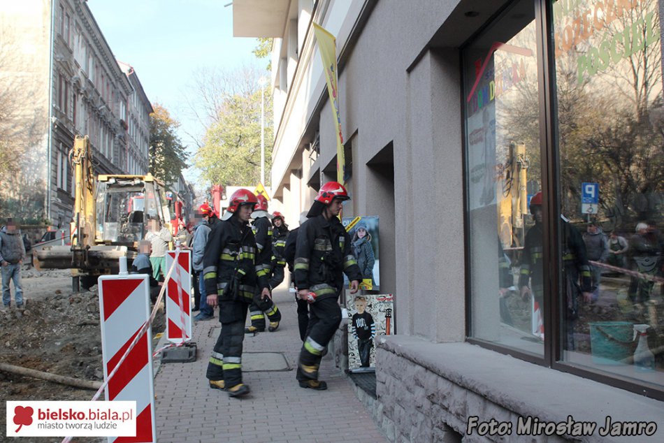 Wyciek gazu w centrum - foto