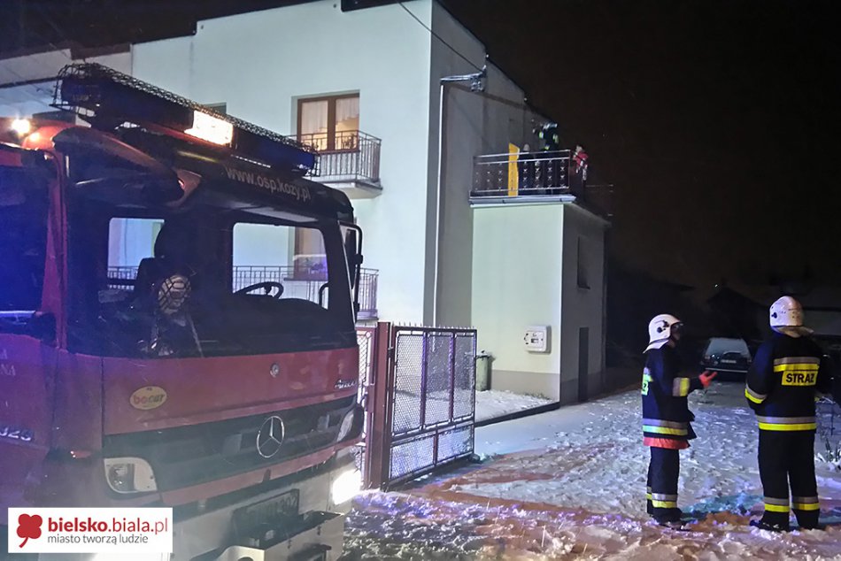 Pożar sadzy w kominie - foto