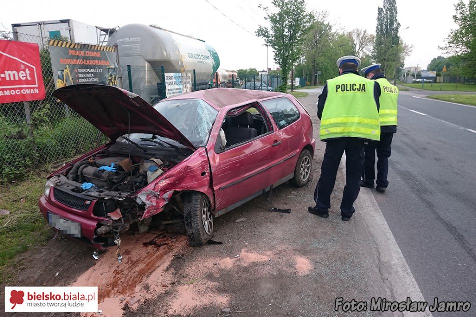 We śnie wylądował na słupie - foto