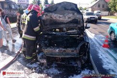 Spłonął samochód na Żywieckiej - foto