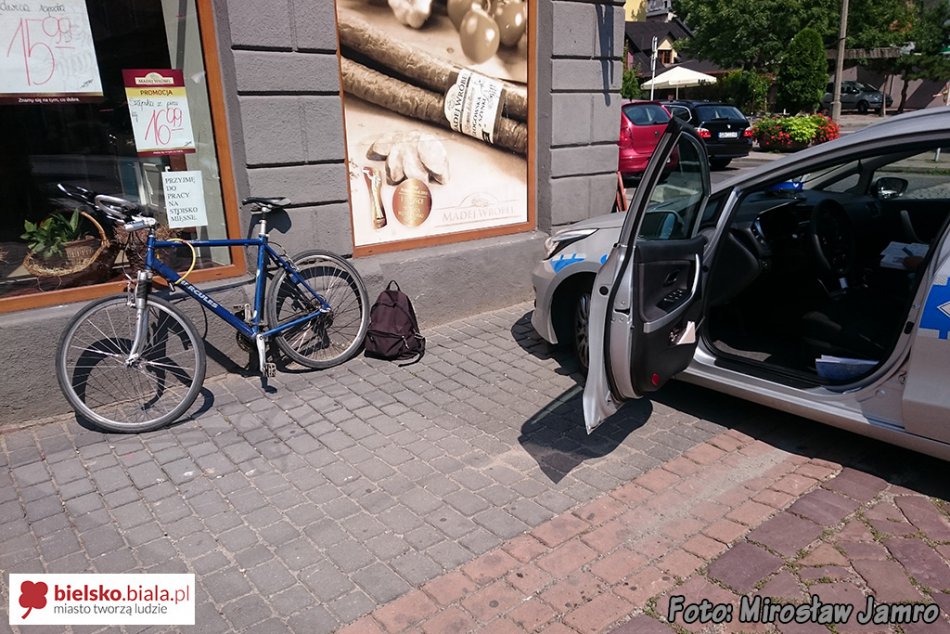 Rowerzysta po spożyciu alkoholu - foto