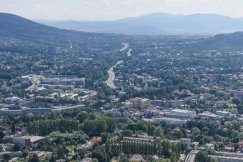 Bielsko-Biała i Beskidy z lotu ptaka