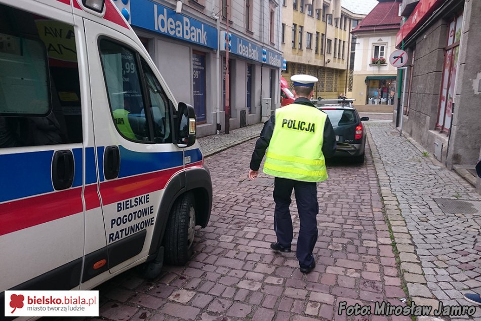 Potrącenie staruszki na Krótkiej - foto