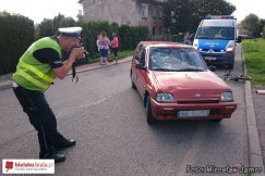 Poważne obrażenia rowerzysty - foto
