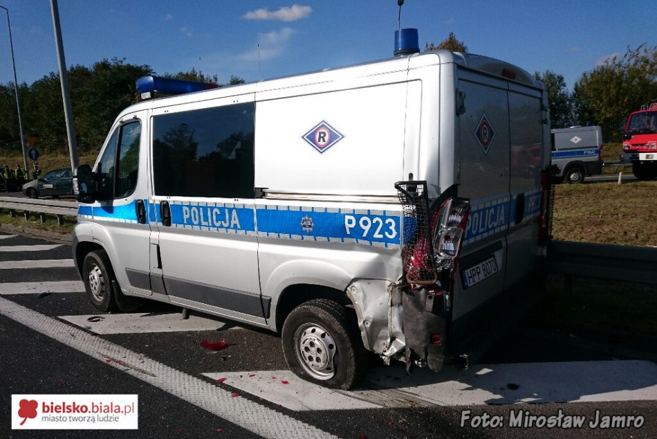 Po pijanemu uderzył w radiowóz - foto