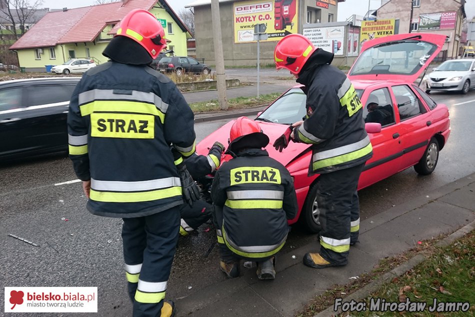 Nie zdążył zahamować - foto
