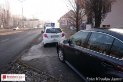 Kolizja z autem nauki jazdy - foto