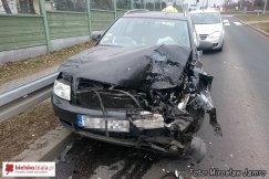 Hamował w ostatniej chwili - foto