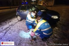 Skosił autem latarnię - foto