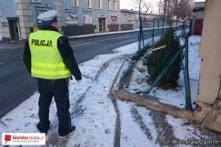 Zdemolował płot i odjechał - foto