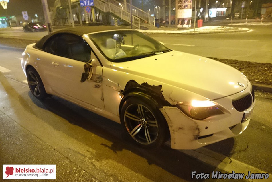 Zderzenie autobusu PKS z bmw - foto