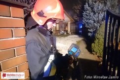 Pożar sadzy w kominie - foto