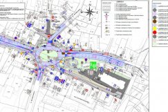 Owalne rondo w centrum miasta