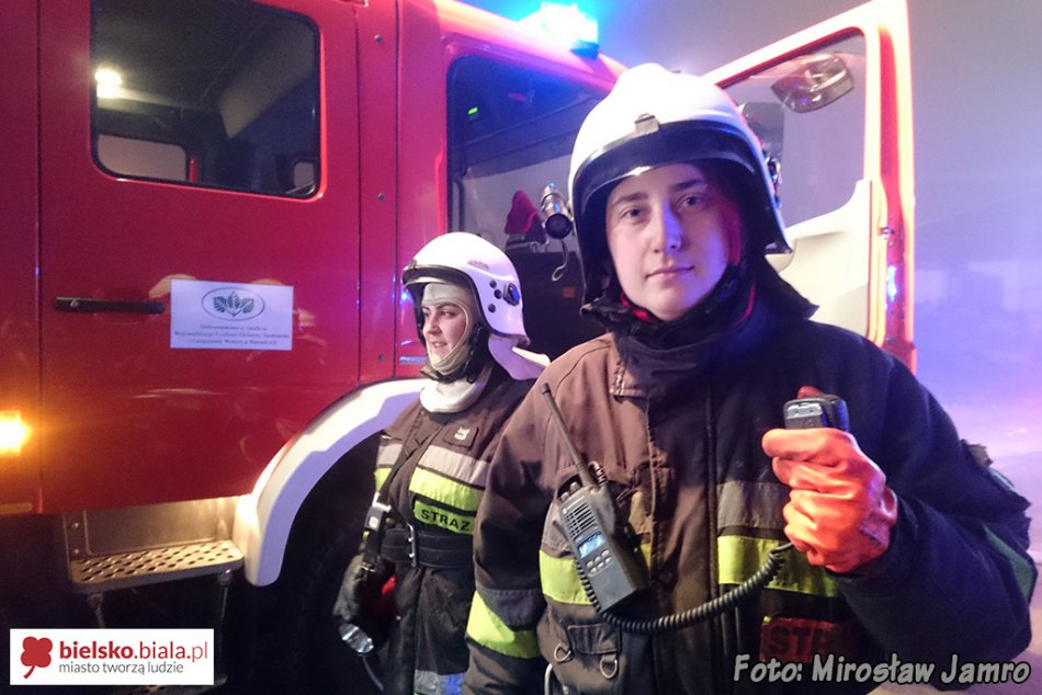 Pożar w dawnym tartaku - foto
