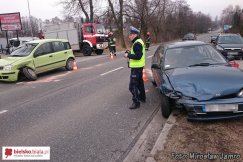 Zderzenie aut w Bystrej - foto
