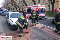 Zderzenie trzech aut na PCK - foto