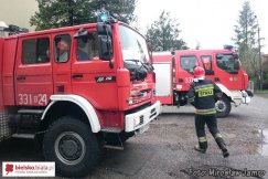 Zadymienie w magazynie uszczelek - foto