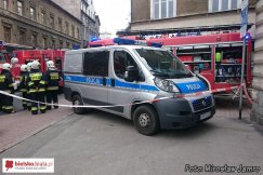 Pożar w kamienicy przy Cechowej - foto