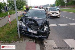 Zderzenie czterech samochodów - foto