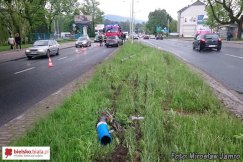 Staranował latarnię na Partyzantów - foto