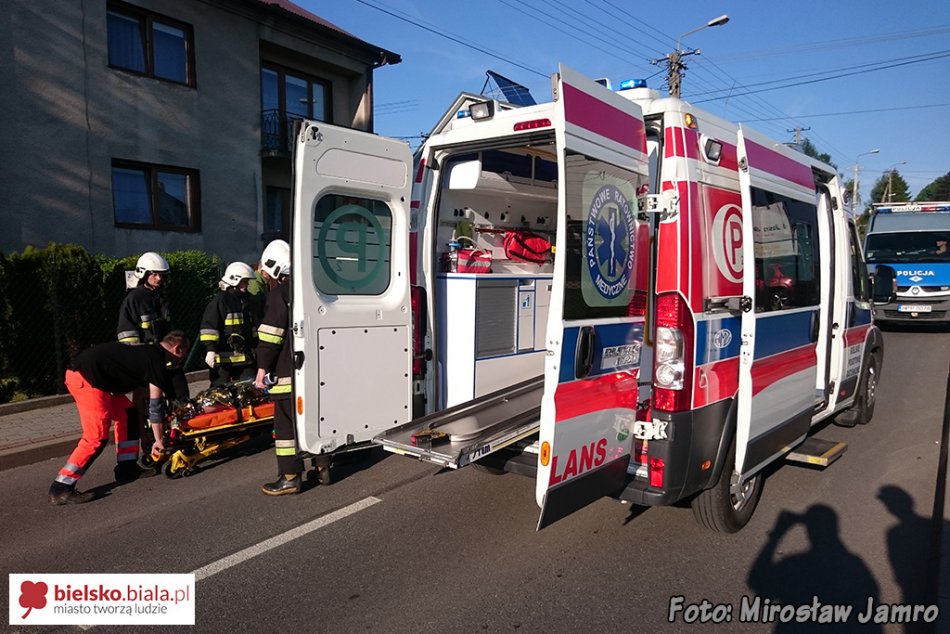 Zderzenie rowerzysty z rowerzystką - foto
