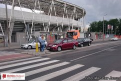 Samochodowe domino na Żywieckiej - foto