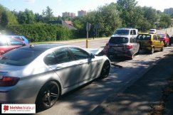 Kierowca bmw nie wyhamował - foto