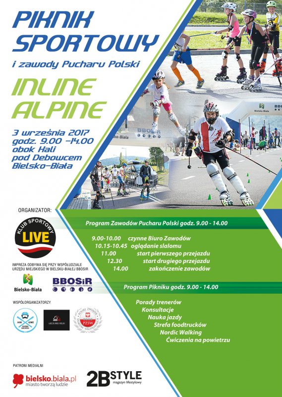Slalom z górki na asfalcie